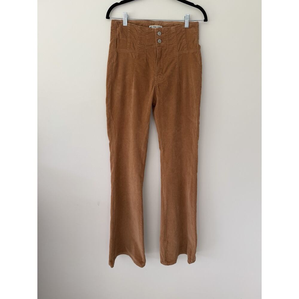 Free People We The Free Corduroy Pants 29 Brown High Rise Flare Boho 70s Y2K - Picture 2 of 9